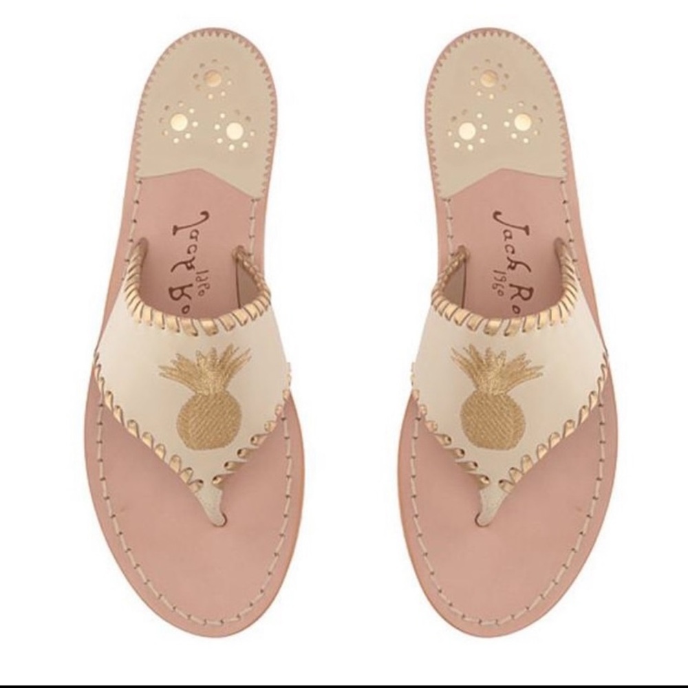 🍍 Jack Rogers Classic Sandal with Embroidered Pineapple